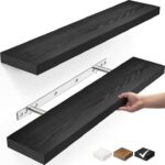 قفسه دیواری چوبی با طراحی ساده و مدرن - تصویر 3