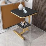 میز دیکوری طرح سنگ رنگ سیاه - تصویر 4