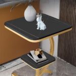 میز دیکوری طرح سنگ رنگ سیاه - تصویر 5