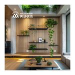 قفسه دیواری گیاه‌پذیر با طراحی مینیمالیستی